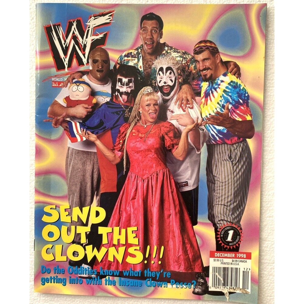 Vintage WWF Magazine Dec 1998 Insane Clown Posse ICP Oddities Cover Edge Sable
